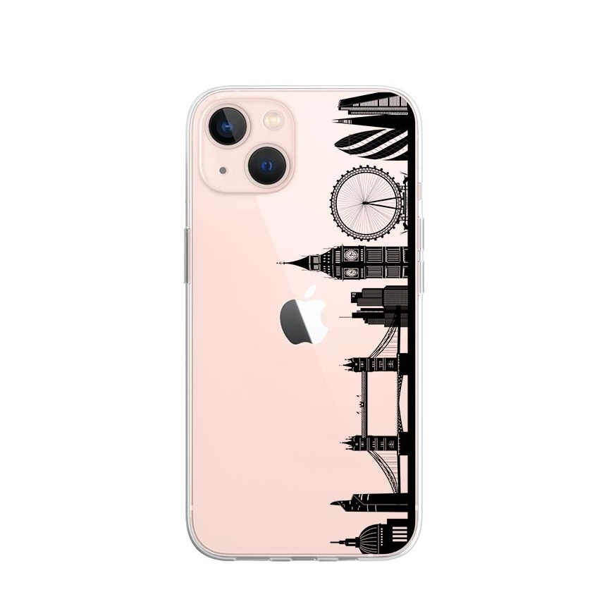 Image of Apfelkiste © - iPhone 13 Gummi Case Hülle Ultra Thin London Skyline - Transparent bei Apfelkiste.ch