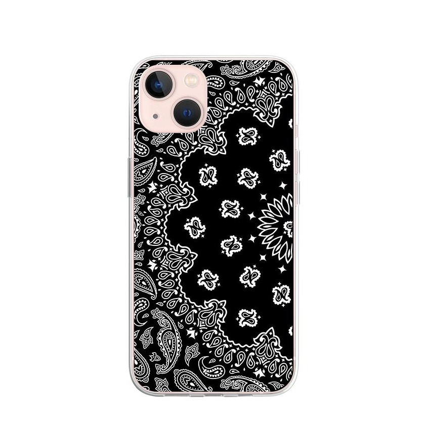 Image of Apfelkiste © - iPhone 13 Gummi Case Hülle Ultra Thin Mandala - Schwarz / Weiss bei Apfelkiste.ch