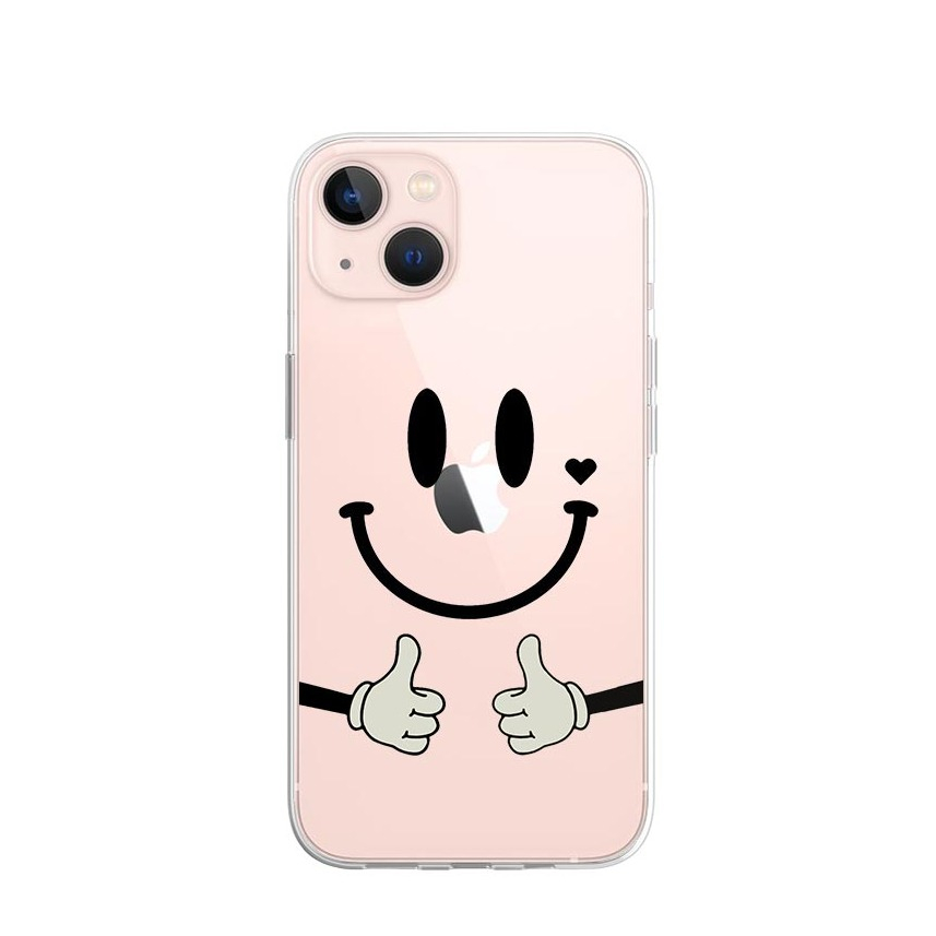 Image of Apfelkiste © - iPhone 13 Gummi Case Hülle Ultra Thin Happy Smile - Transparent bei Apfelkiste.ch