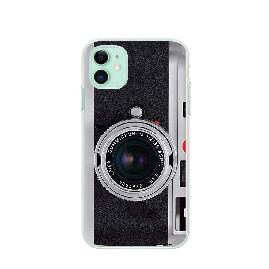 Image of Apfelkiste © - iPhone 11 Gummi Case Hülle Ultra Thin Retro Kamera - Schwarz / Grau bei Apfelkiste.ch