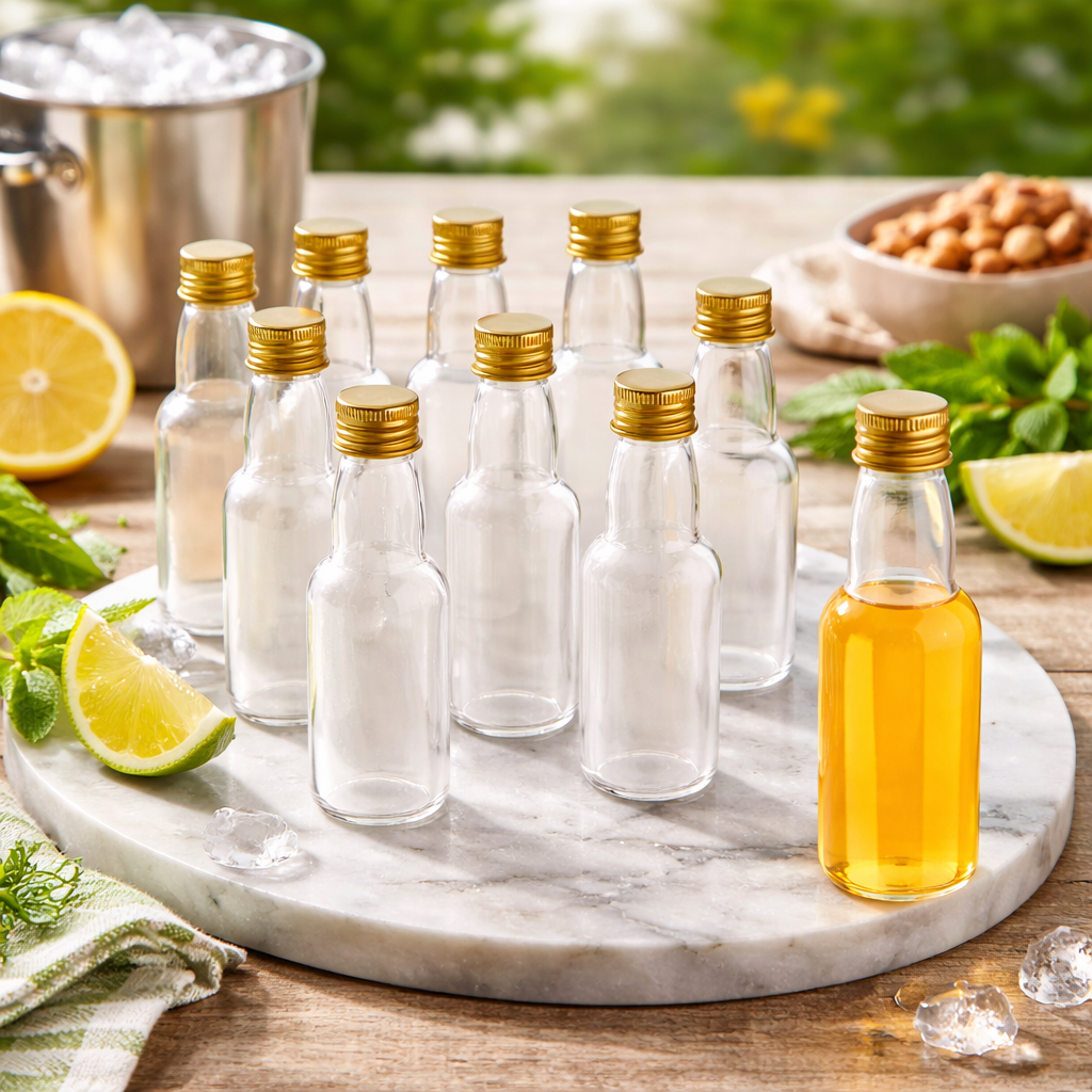 10er Set 50ml Mini Shot Flasche Schnaps Fläschchen