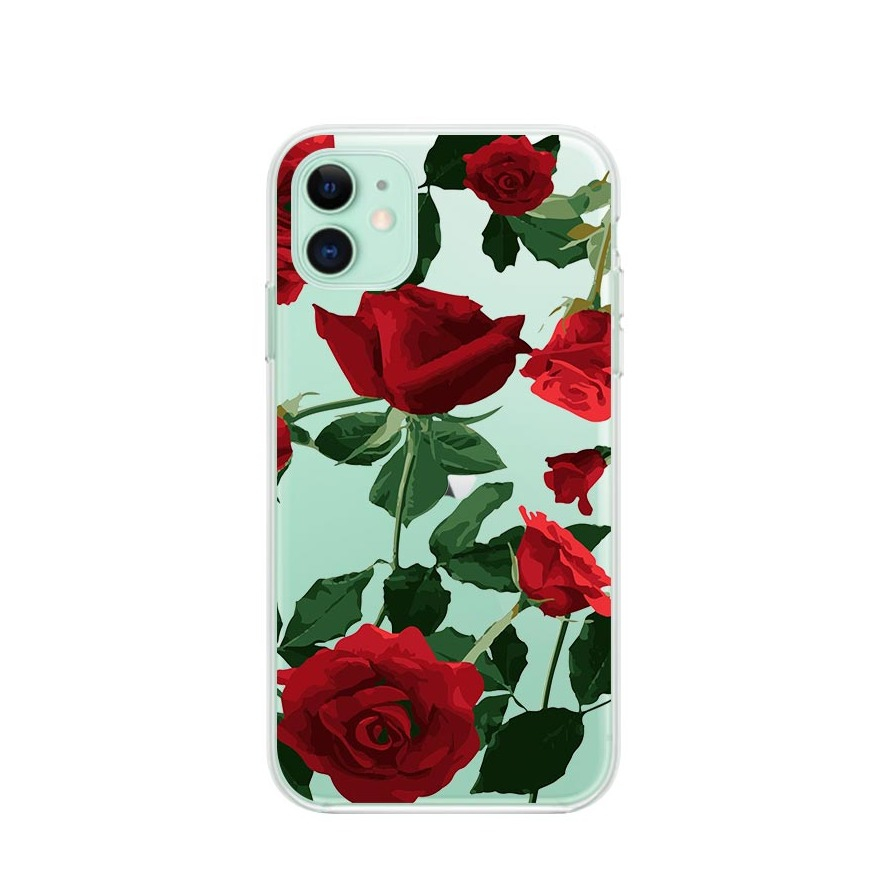 Image of Apfelkiste © - iPhone 11 Gummi Case Hülle Ultra Thin Rosen - Transparent bei Apfelkiste.ch