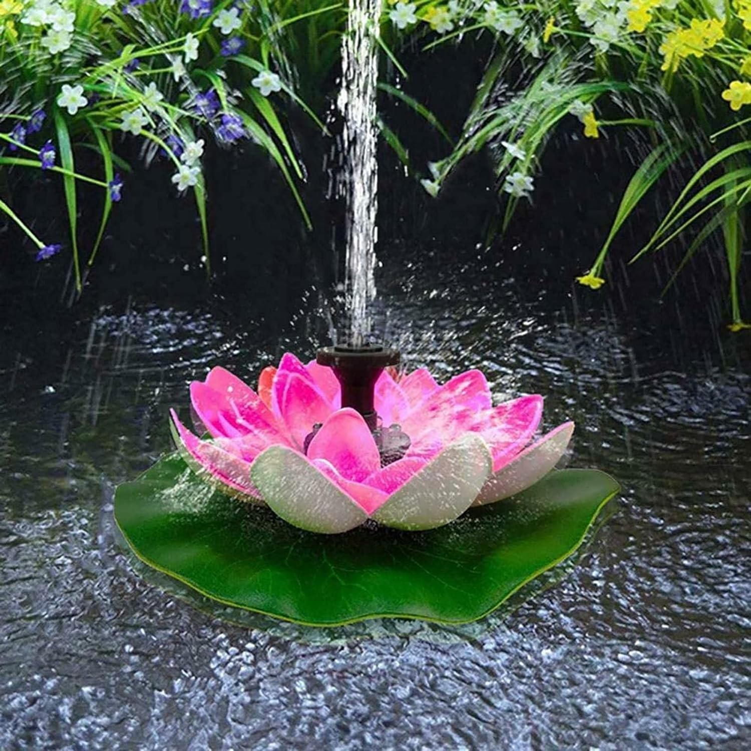 SOLUSTRE Schwimmende Solar-Seerose LED-Leuchte – Künstliche Lotusblume Für Teich, Pool, Gartenteich, Wasserfest, 8h Leuchtdauer, Rot, 28x28 Cm