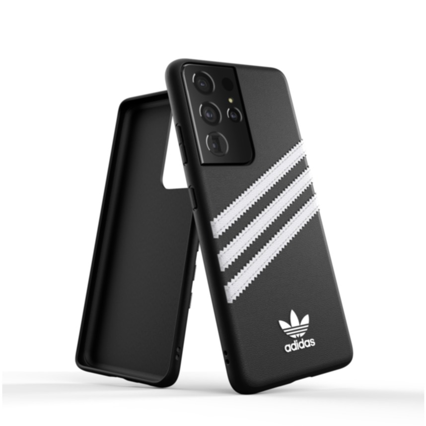 Image of adidas Originals - Samsung Galaxy S21 Ultra 5G Moulded Case PU Leder Hülle (44760) - Schwarz / Weiss bei Apfelkiste.ch