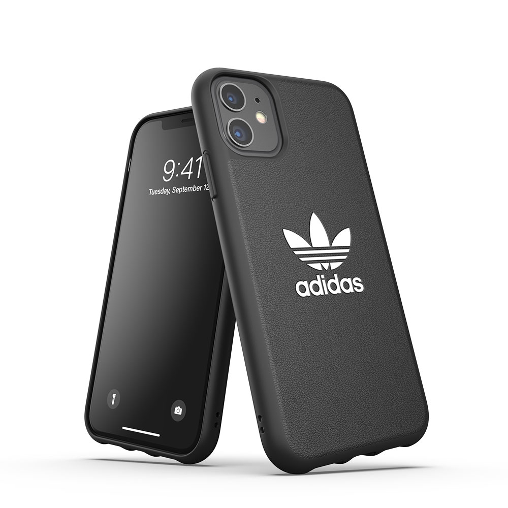 Image of adidas Originals - iPhone 11 Moulded Case Basic Leder Hülle (36283) - Schwarz bei Apfelkiste.ch