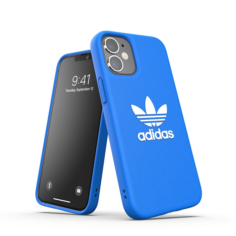 Image of adidas Originals - iPhone 12 Mini Moulded Case Basic Leder Hülle - Blau bei Apfelkiste.ch