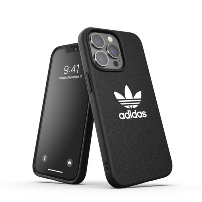 Image of adidas Originals - iPhone 13 Pro Moulded Case New Basic Leder Hülle (47096) - Schwarz bei Apfelkiste.ch
