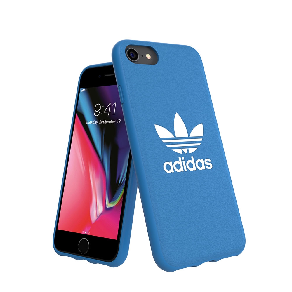 Image of adidas Originals - iPhone SE (2022/2020) / 8 / 7 / 6S Moulded Case Basic Leder Hülle (31579) - Blau bei Apfelkiste.ch