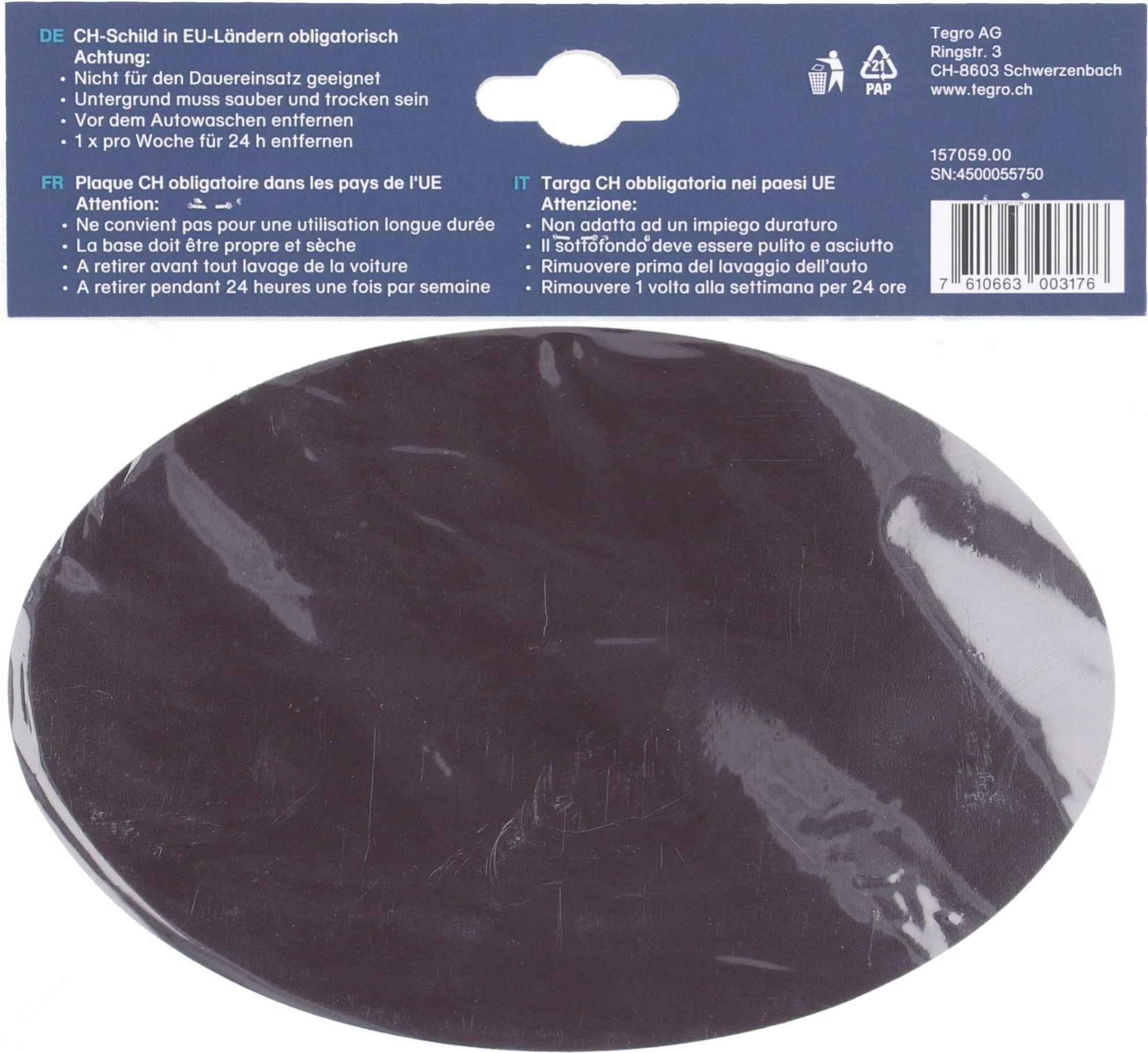 Kiwistar Magnetschild Security – Wiederverwendbares Hinweisschild Aus Magnetfolie, 20 Cm Schwarz, Für Auto & Metall