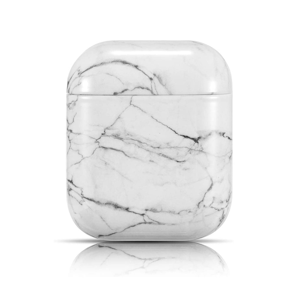 Image of AirPods (1. & 2. Generation) Hardcase Schutzhülle Abdeckung Marble Marmor - Grau bei Apfelkiste.ch