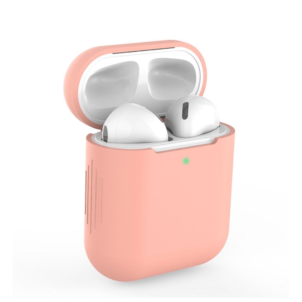 Image of AirPods (1. & 2. Generation) Silikon Case Schutzhülle Abdeckung - Orange / Coral (Matt) bei Apfelkiste.ch