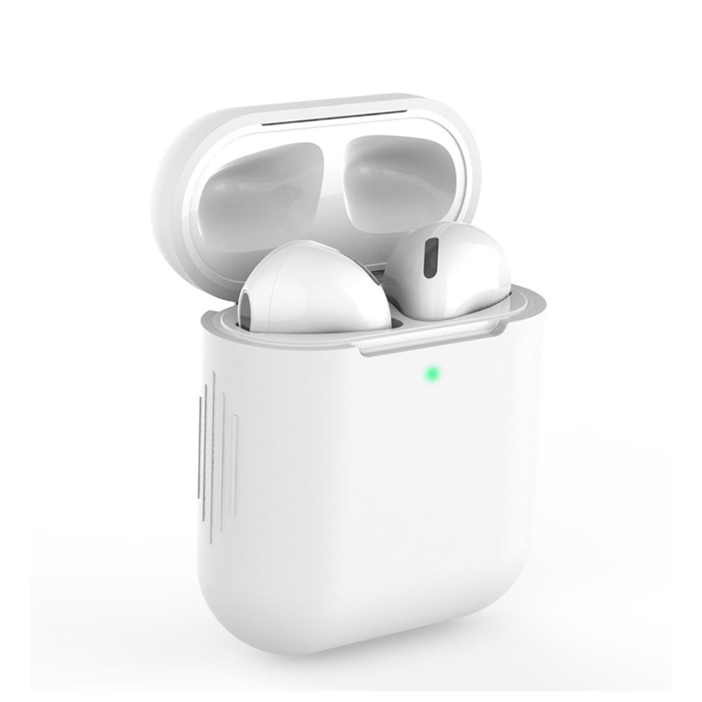 Image of AirPods (1. & 2. Generation) Silikon Case Schutzhülle Abdeckung - Weiss (Matt) bei Apfelkiste.ch