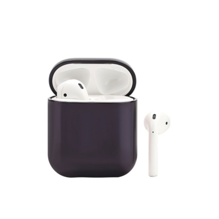 Image of AirPods (1. & 2. Generation) Hardcase Schutzhülle Abdeckung - Schwarz bei Apfelkiste.ch
