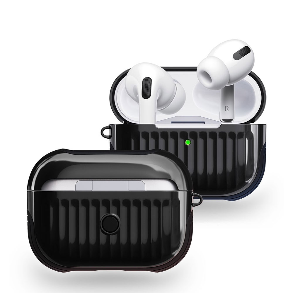 Image of AirPods Pro Hybrid Gummi Schutzhülle Abdeckung Dual Color - Schwarz bei Apfelkiste.ch