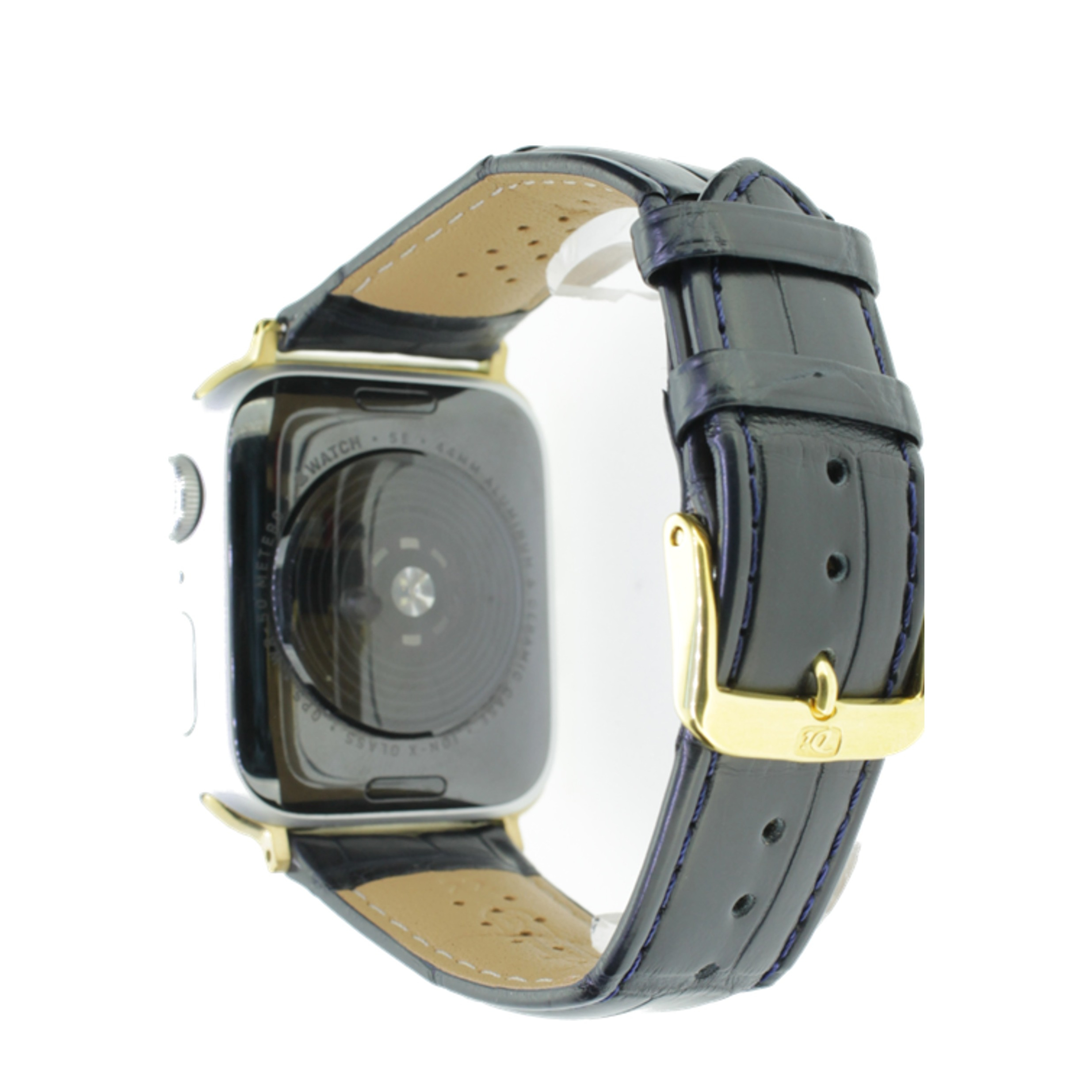 Image of Rhein Fils - Louisiana Apple Watch (41/40/38 mm) Alligatorenleder Handgefertigtes Ersatz Armband (Gelenkumfang: 190 - 230mm) - Blau bei Apfelkiste.ch