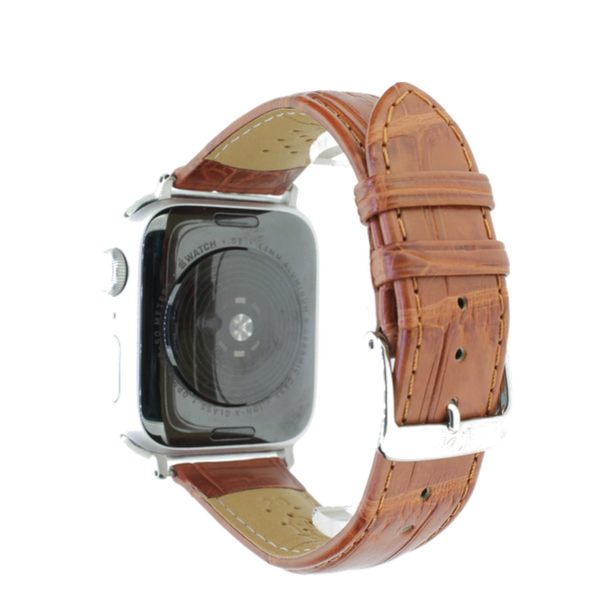 Image of Rhein Fils - Louisiana Apple Watch (41/40/38 mm) Alligatorenleder Handgefertigtes Ersatz Armband (Gelenkumfang: 190 - 230mm) - Braun bei Apfelkiste.ch