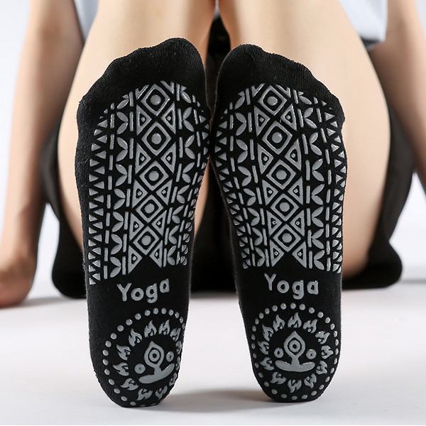 Anti-Rutsch Pilates Yoga Sport Socken One Size Grau