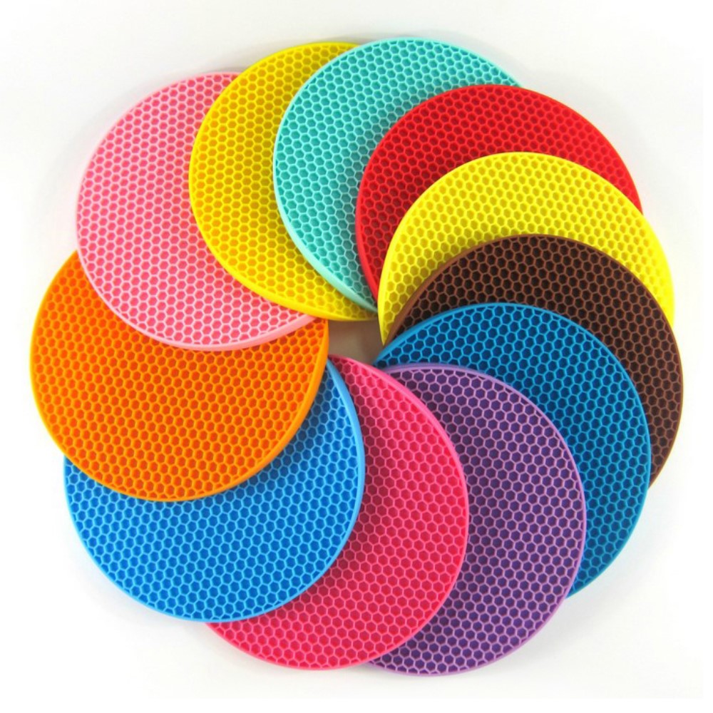 Image of (11er Set) Hitzebeständiges Anti-Rutsch Silikon Pad Topf Halter Untersetzer - Div. Farben bei Apfelkiste.ch