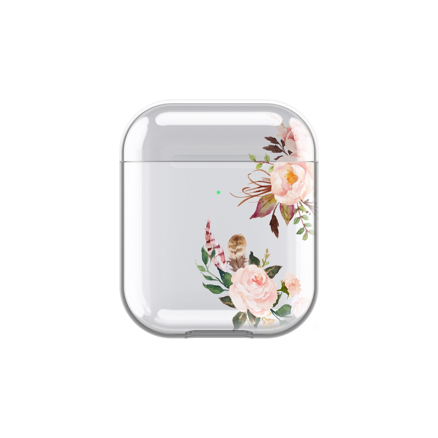 Image of Apfelkiste - AirPods (1. & 2. Generation) Gummi Schutzhülle Flower Design - Transparent bei Apfelkiste.ch