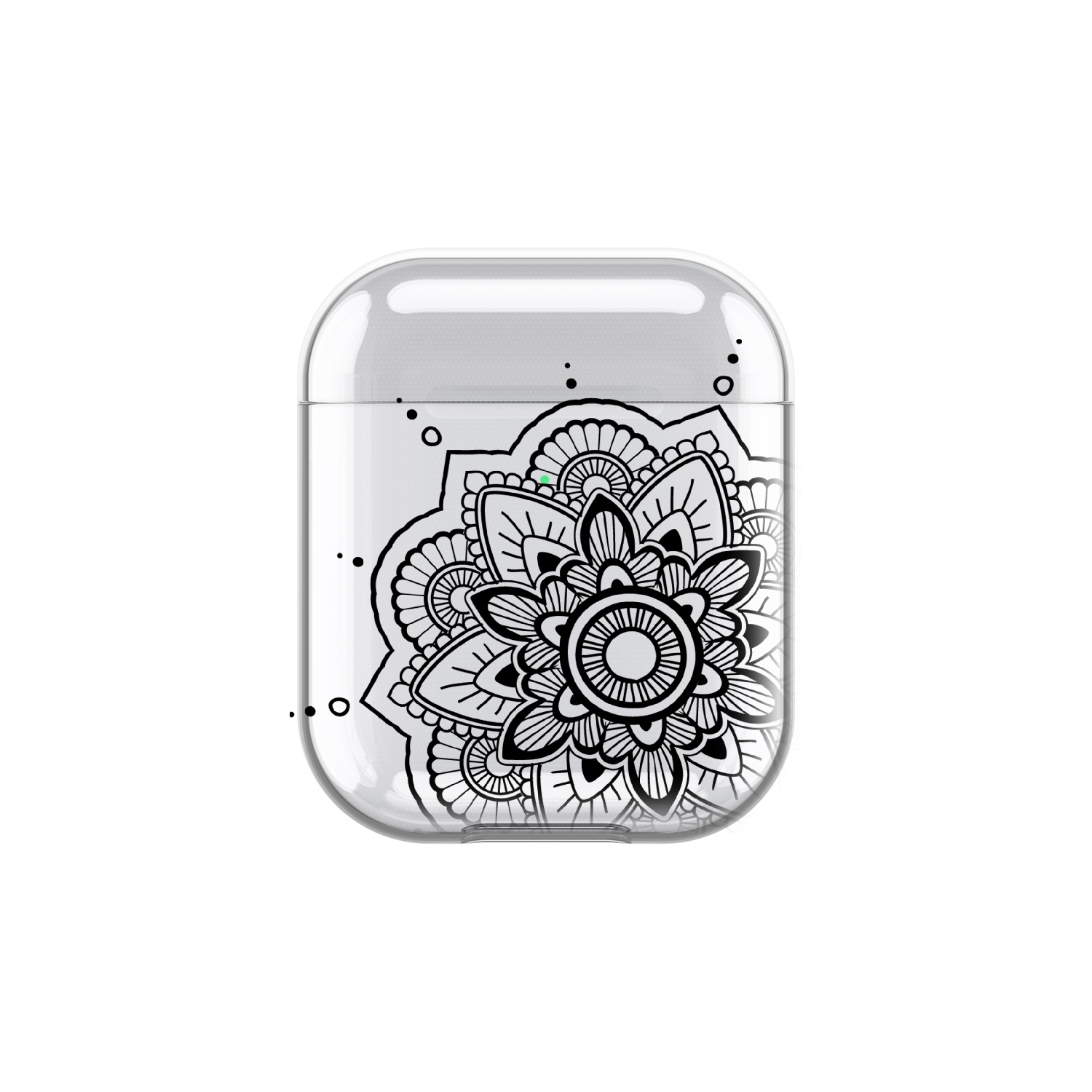 Image of Apfelkiste - AirPods (1. & 2. Generation) Gummi Schutzhülle Mandala Edge - Transparent bei Apfelkiste.ch