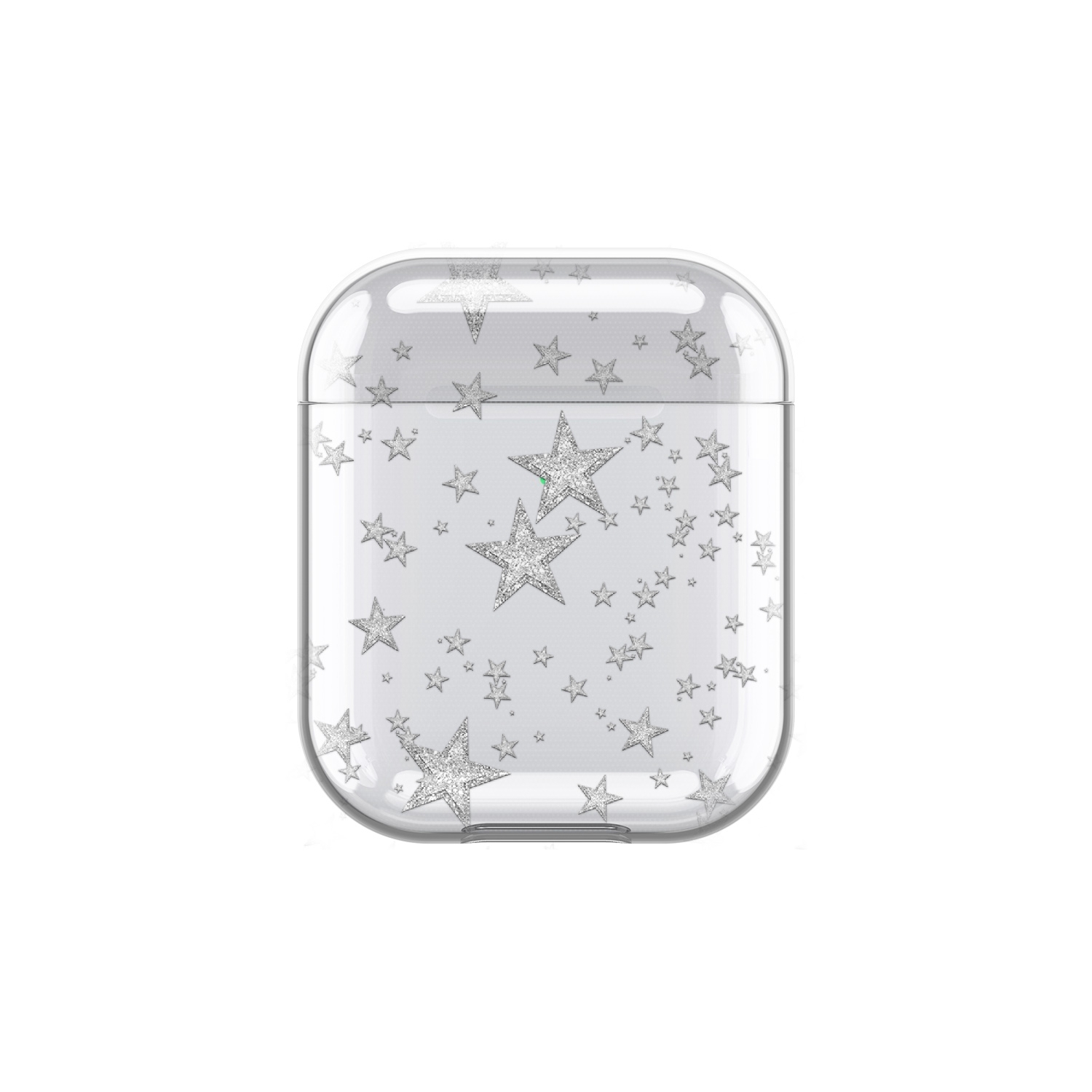 Image of Apfelkiste - AirPods (1. & 2. Generation) Gummi Schutzhülle Sterne - Transparent bei Apfelkiste.ch