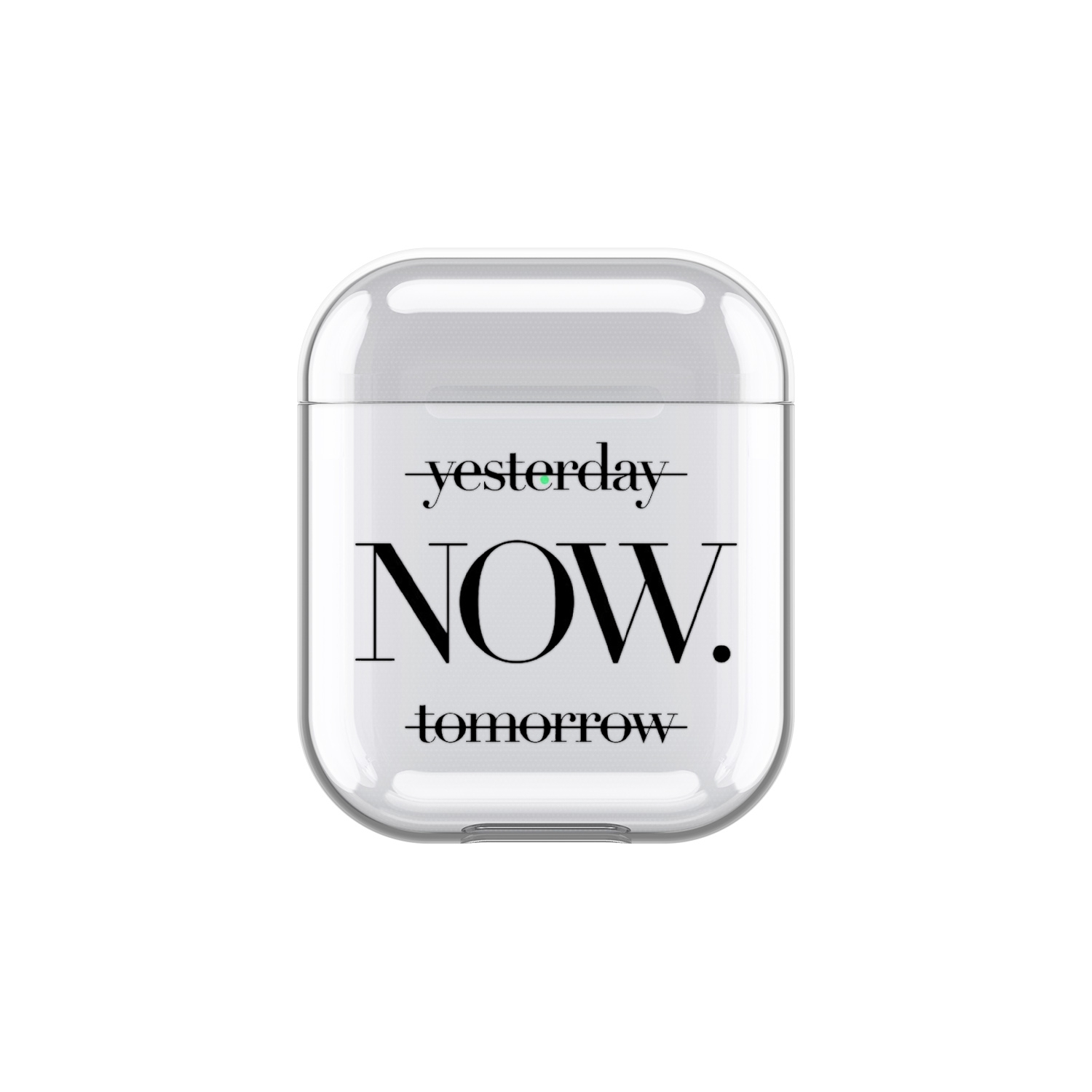 Image of Apfelkiste - AirPods (1. & 2. Generation) Gummi Schutzhülle Yesterday Now Tomorrow - Transparent bei Apfelkiste.ch