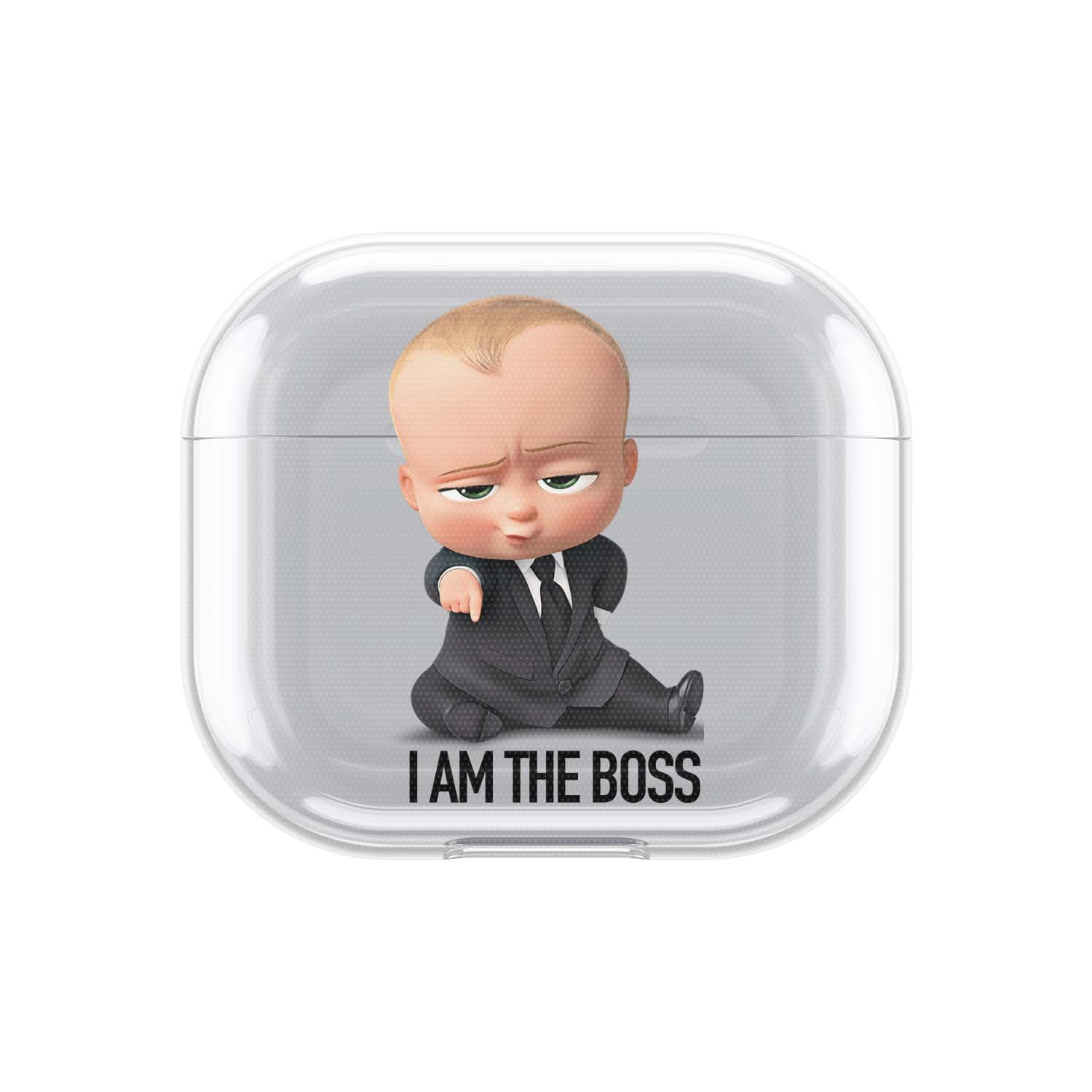 Image of Apfelkiste - AirPods (3. Generation) Gummi Schutzhülle I am The Boss - Transparent bei Apfelkiste.ch