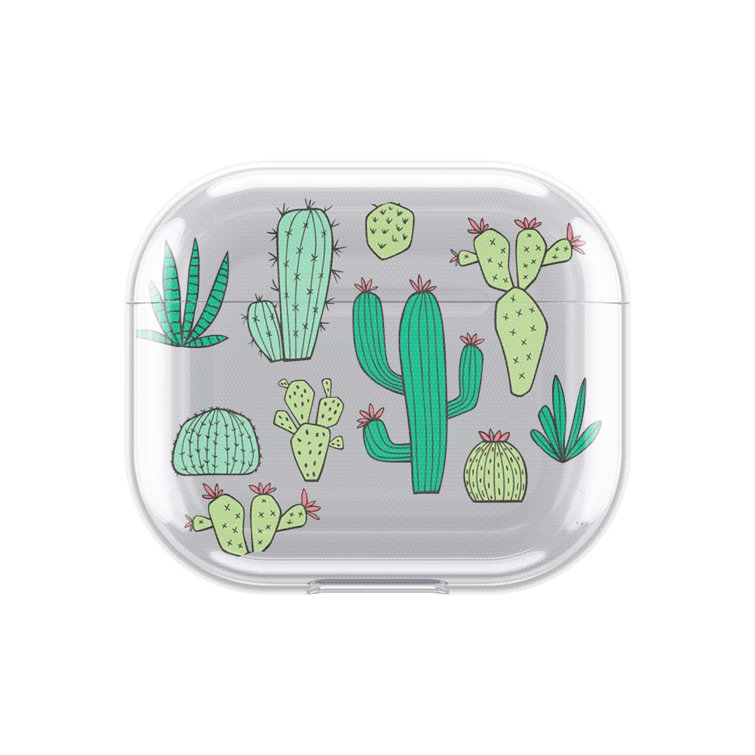Image of Apfelkiste - AirPods (3. Generation) Gummi Schutzhülle Kleiner Grüner Kaktus - Transparent bei Apfelkiste.ch