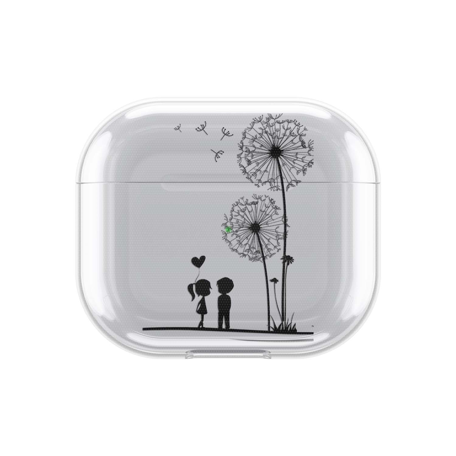 Image of Apfelkiste - AirPods (3. Generation) Gummi Schutzhülle Love Pusteblume - Transparent bei Apfelkiste.ch
