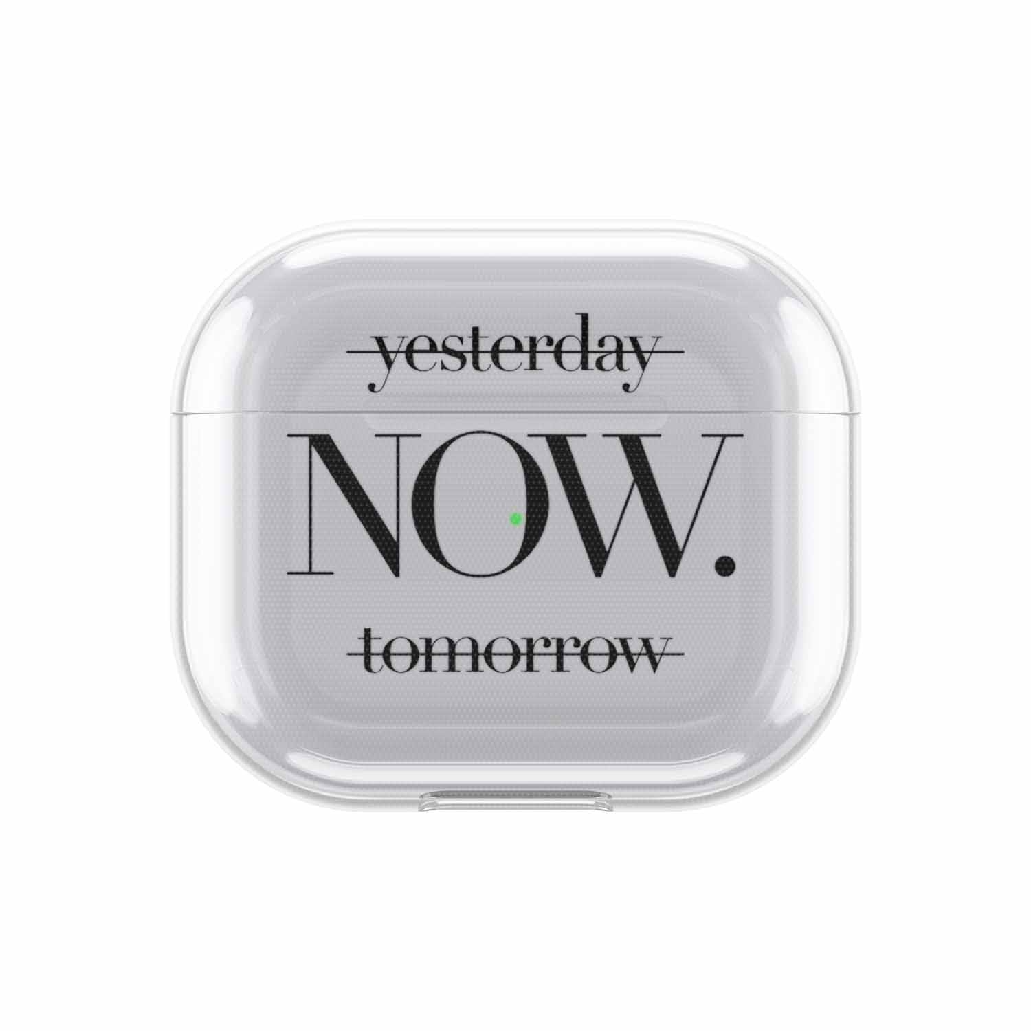 Image of Apfelkiste - AirPods (3. Generation) Gummi Schutzhülle Yesterday Now Tomorrow - Transparent bei Apfelkiste.ch