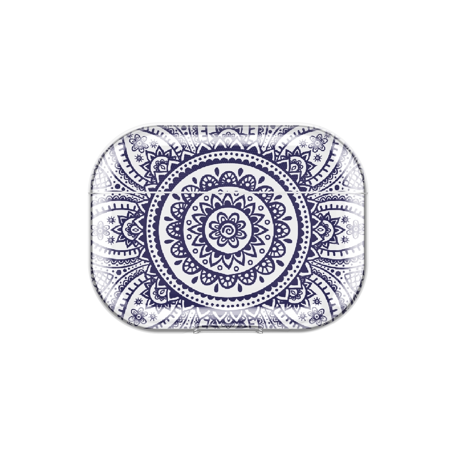Image of Apfelkiste - AirPods Pro Gummi Schutzhülle Mandala Style - Transparent / Weiss bei Apfelkiste.ch