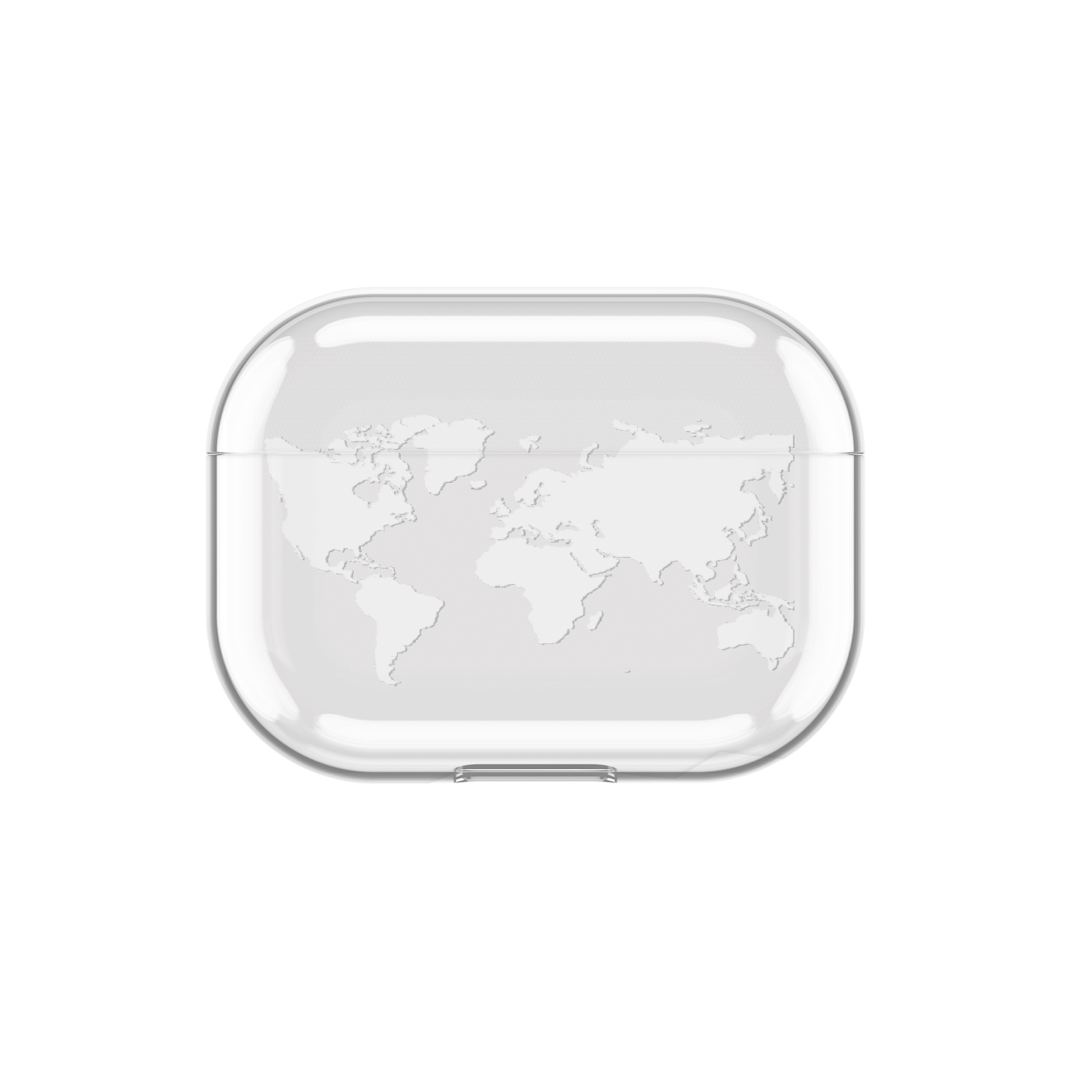 Image of Apfelkiste - AirPods Pro Gummi Schutzhülle Weltkarte - Weiss bei Apfelkiste.ch