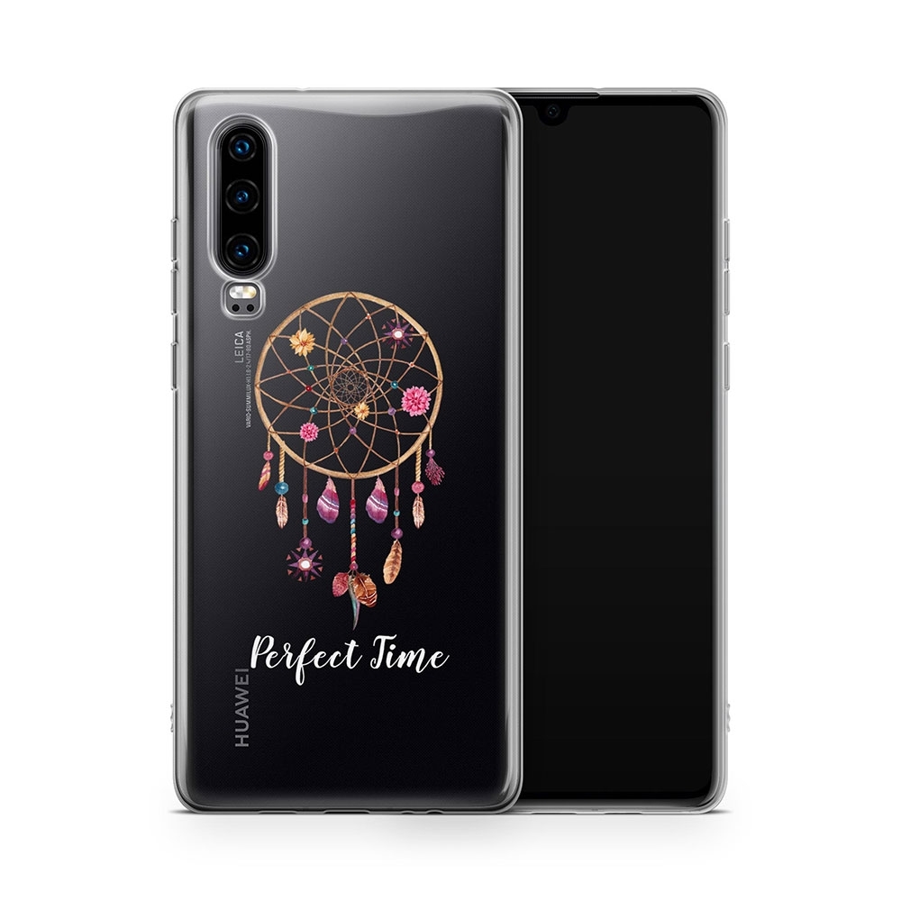Image of Apfelkiste - Huawei P30 Gummi Schutzhülle Perfect Time - Transparent bei Apfelkiste.ch
