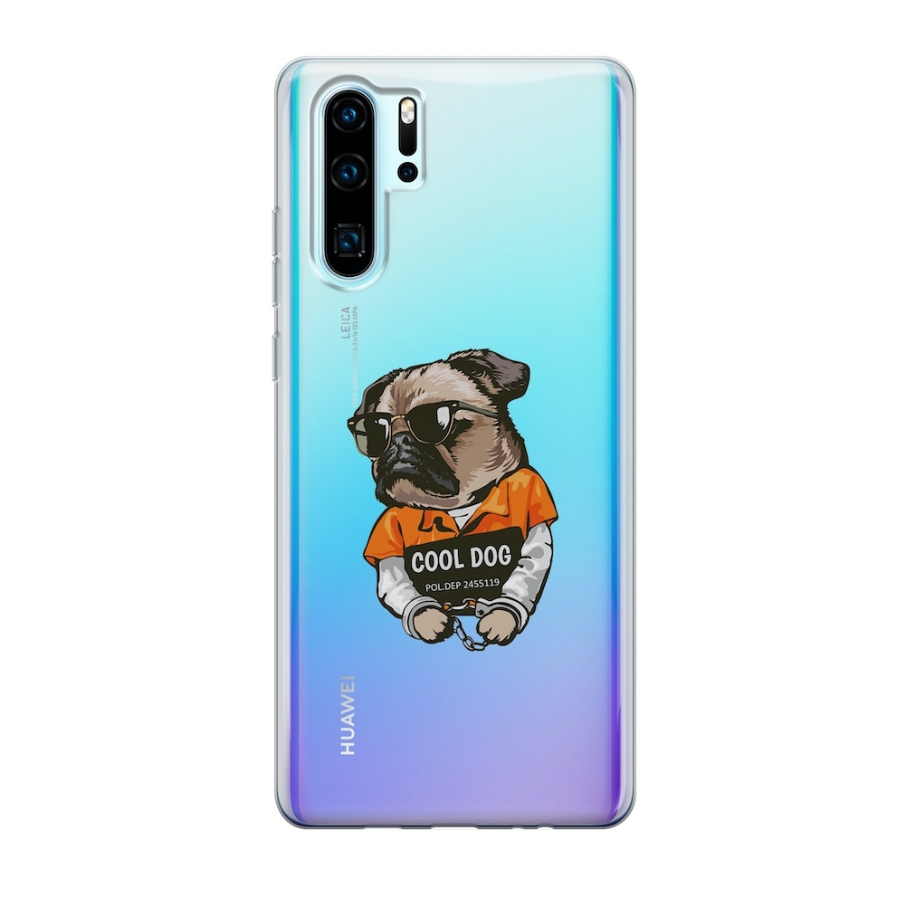 Image of Apfelkiste - Huawei P30 Pro New Edition / P30 Pro Gummi Schutzhülle Cool Dog - Transparent bei Apfelkiste.ch