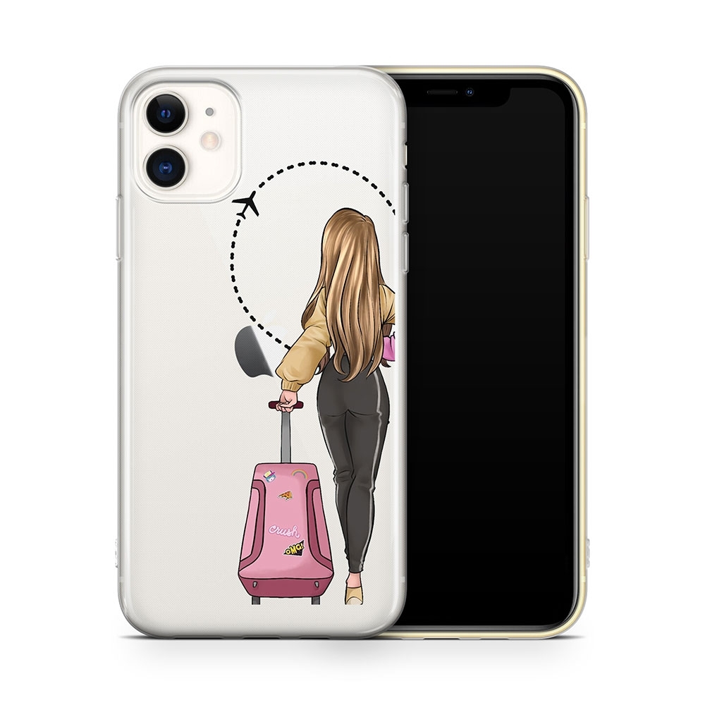 Image of Apfelkiste - iPhone 11 Gummi Schutzhülle Auf Reisen - Transparent bei Apfelkiste.ch