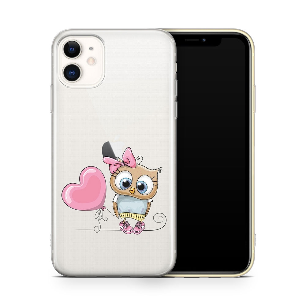 Image of Apfelkiste - iPhone 11 Gummi Schutzhülle Eule Haarschleife - Transparent bei Apfelkiste.ch