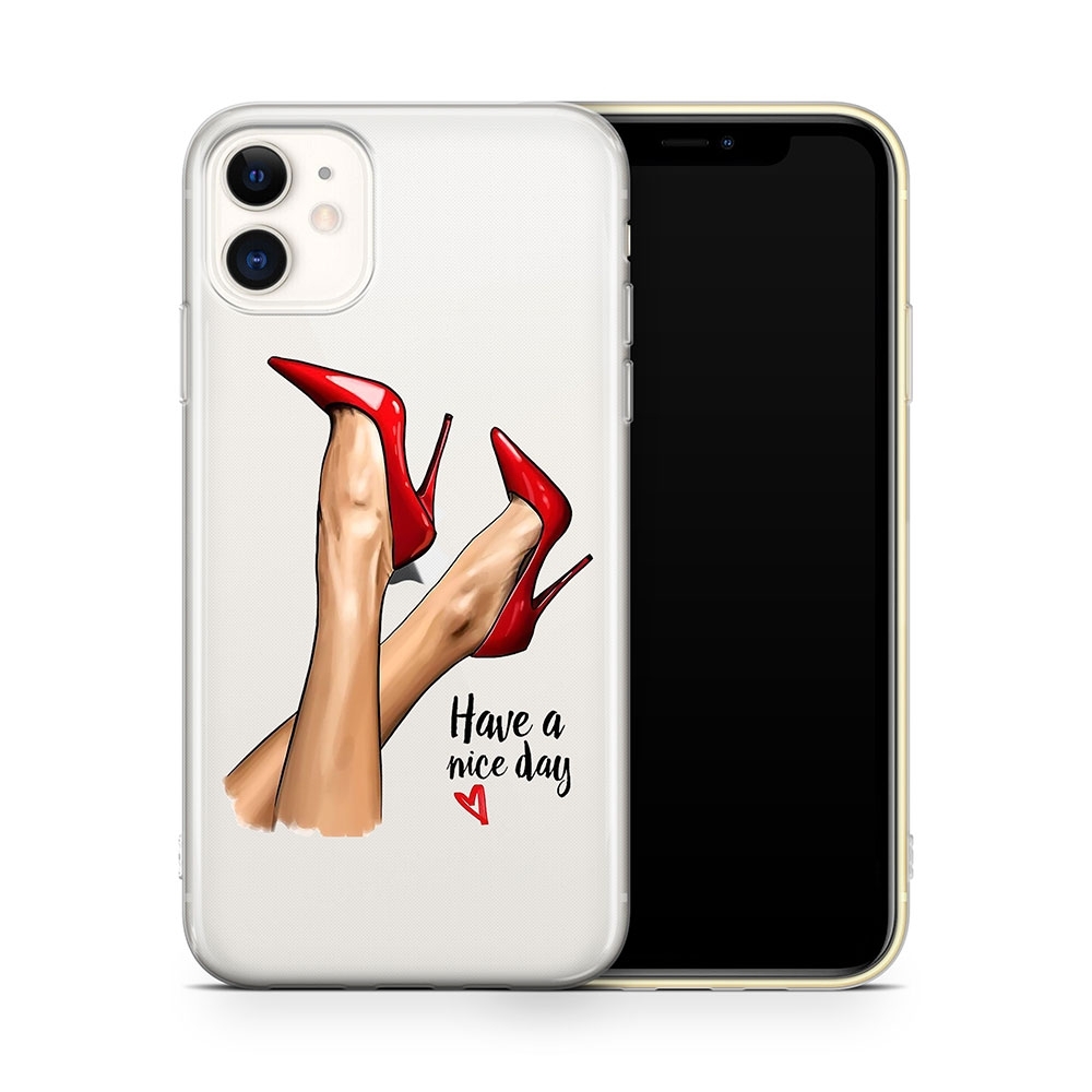 Image of Apfelkiste - iPhone 11 Gummi Schutzhülle Have A Nice Day - Transparent bei Apfelkiste.ch
