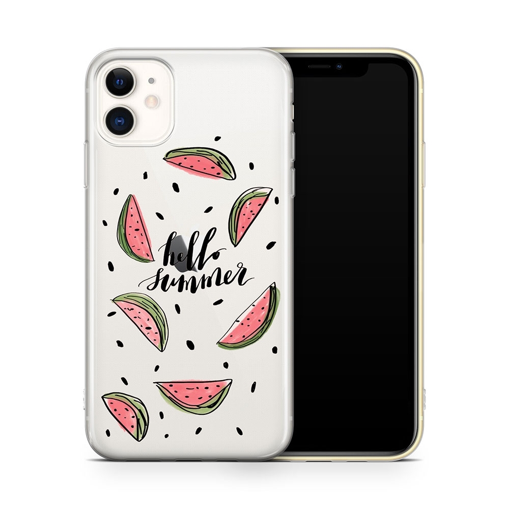 Image of Apfelkiste - iPhone 11 Gummi Schutzhülle Hello Summer - Transparent bei Apfelkiste.ch