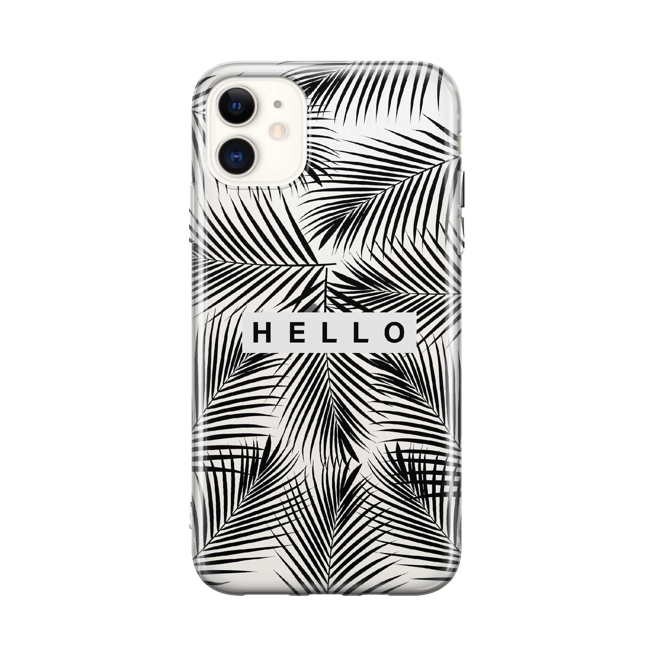 Image of Apfelkiste - iPhone 11 Gummi Schutzhülle Hello - Transparent bei Apfelkiste.ch