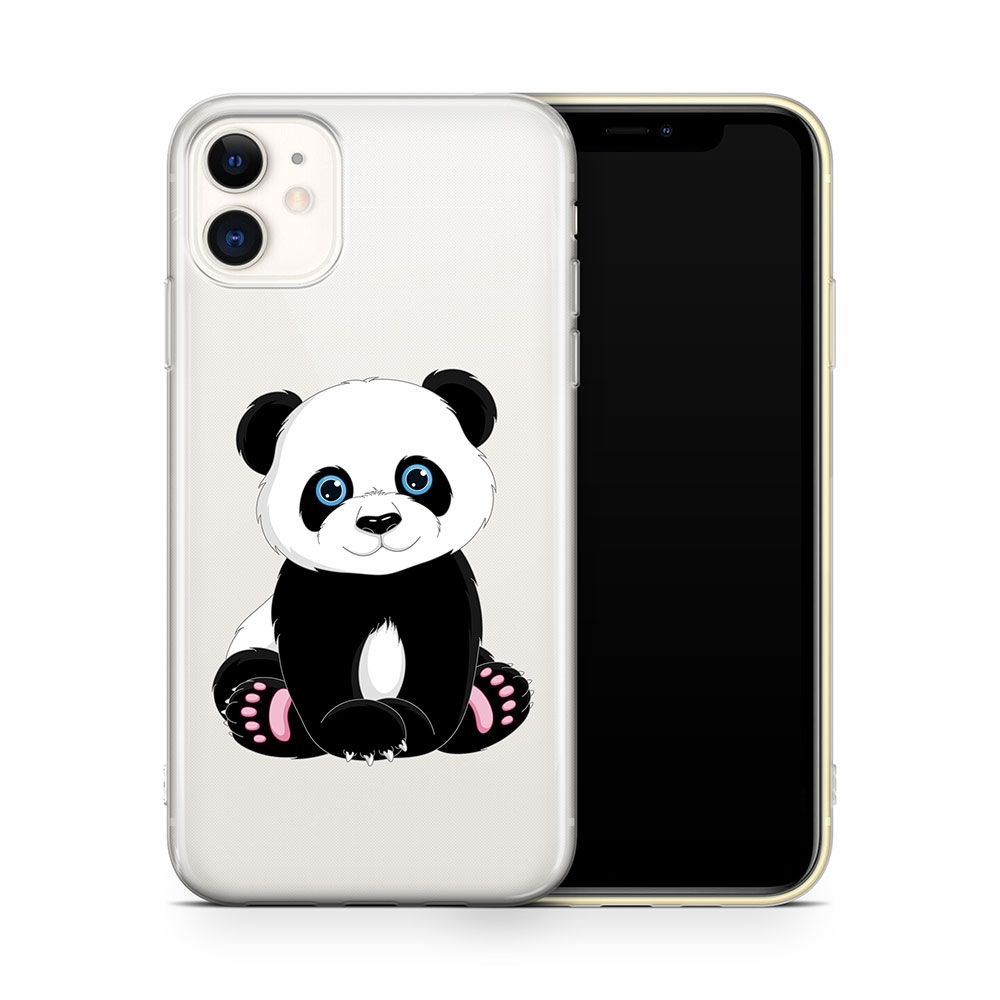 Image of Apfelkiste - iPhone 11 Gummi Schutzhülle Pandabär - Transparent bei Apfelkiste.ch