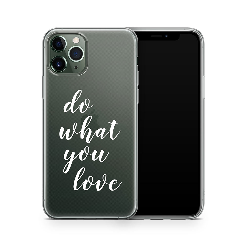 Image of Apfelkiste - iPhone 11 Pro Gummi Schutzhülle Do What You Love - Transparent bei Apfelkiste.ch