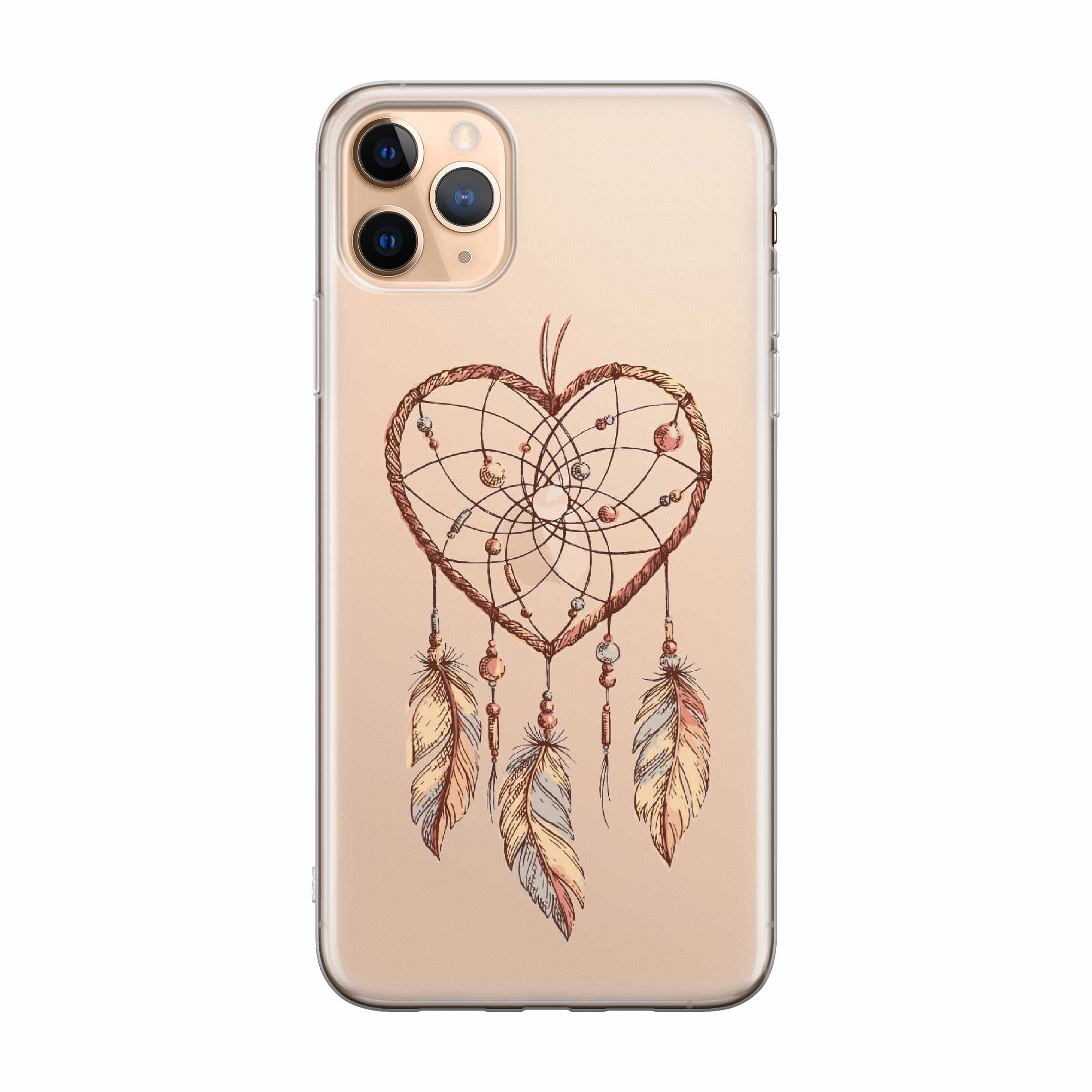 Image of Apfelkiste - iPhone 11 Pro Gummi Schutzhülle Dreamcatcher Herz - Transparent bei Apfelkiste.ch