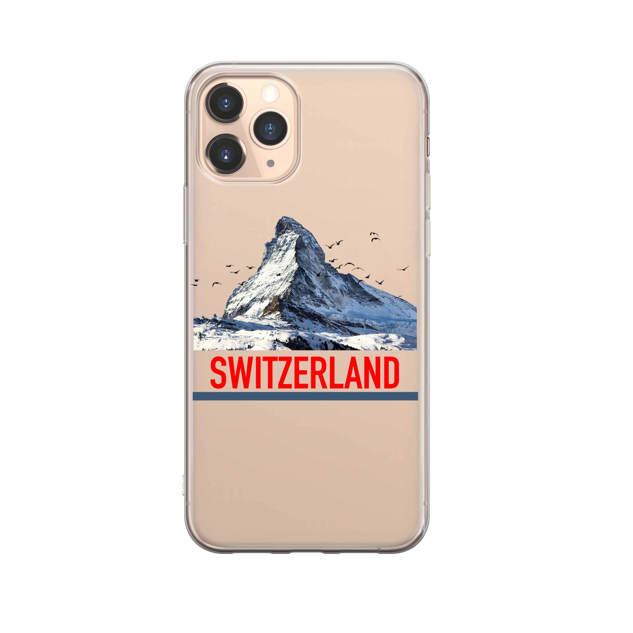 Image of Apfelkiste - iPhone 11 Pro Gummi Schutzhülle Switzerland Matterhorn - Transparent bei Apfelkiste.ch