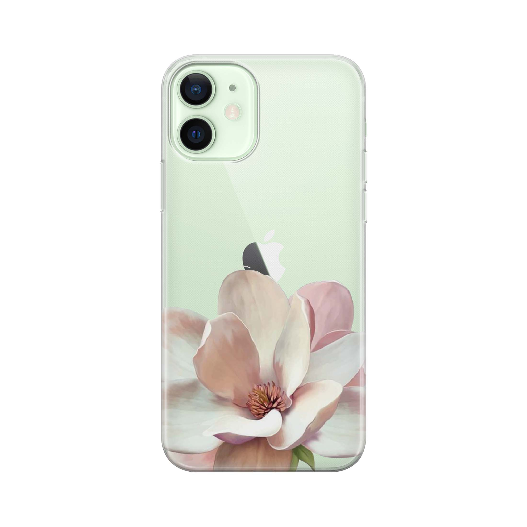 Image of Apfelkiste - iPhone 12 Gummi Schutzhülle Beautiful Flower - Transparent bei Apfelkiste.ch
