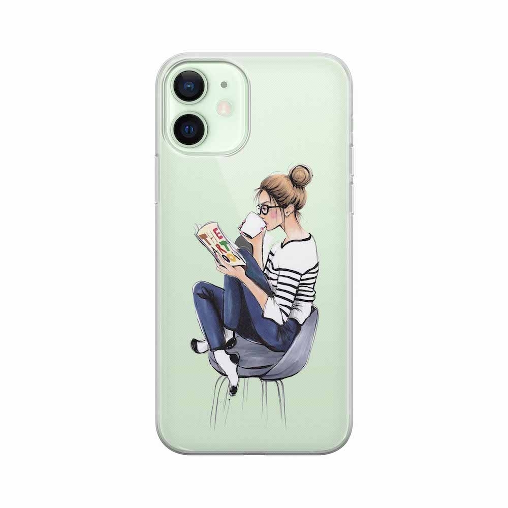Image of Apfelkiste - iPhone 12 Gummi Schutzhülle The Art Book - Transparent bei Apfelkiste.ch