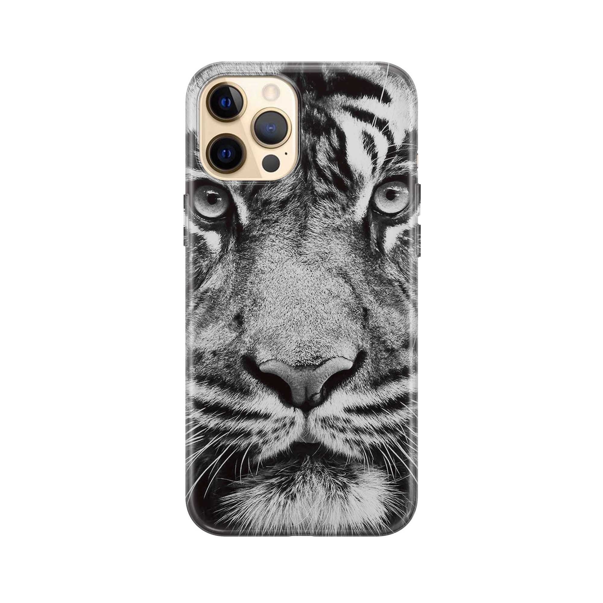 Image of Apfelkiste - iPhone 12 Pro Gummi Schutzhülle Weisser Tiger - Transparent bei Apfelkiste.ch