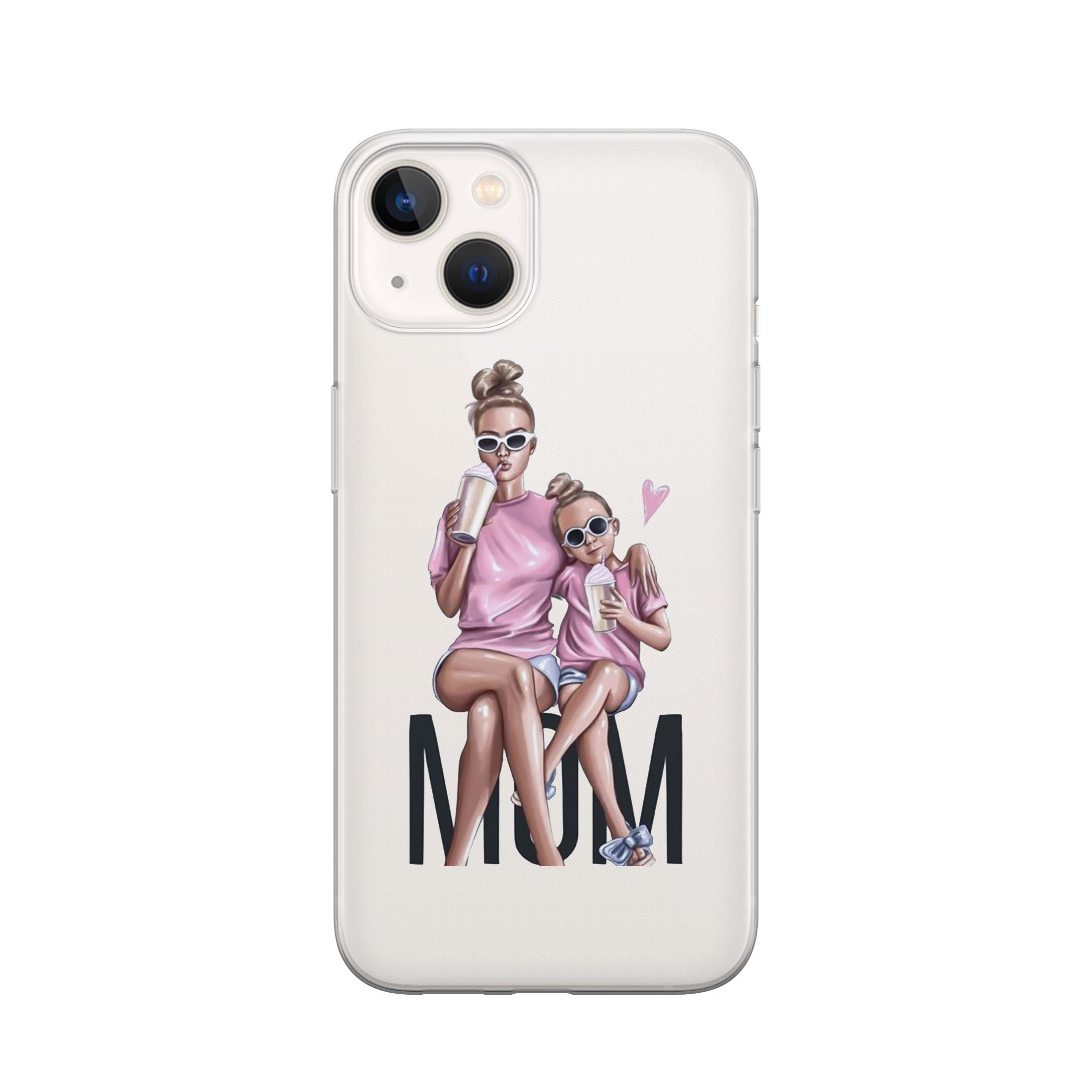 Image of Apfelkiste - iPhone 13 Gummi Schutzhülle Mom - Transparent bei Apfelkiste.ch