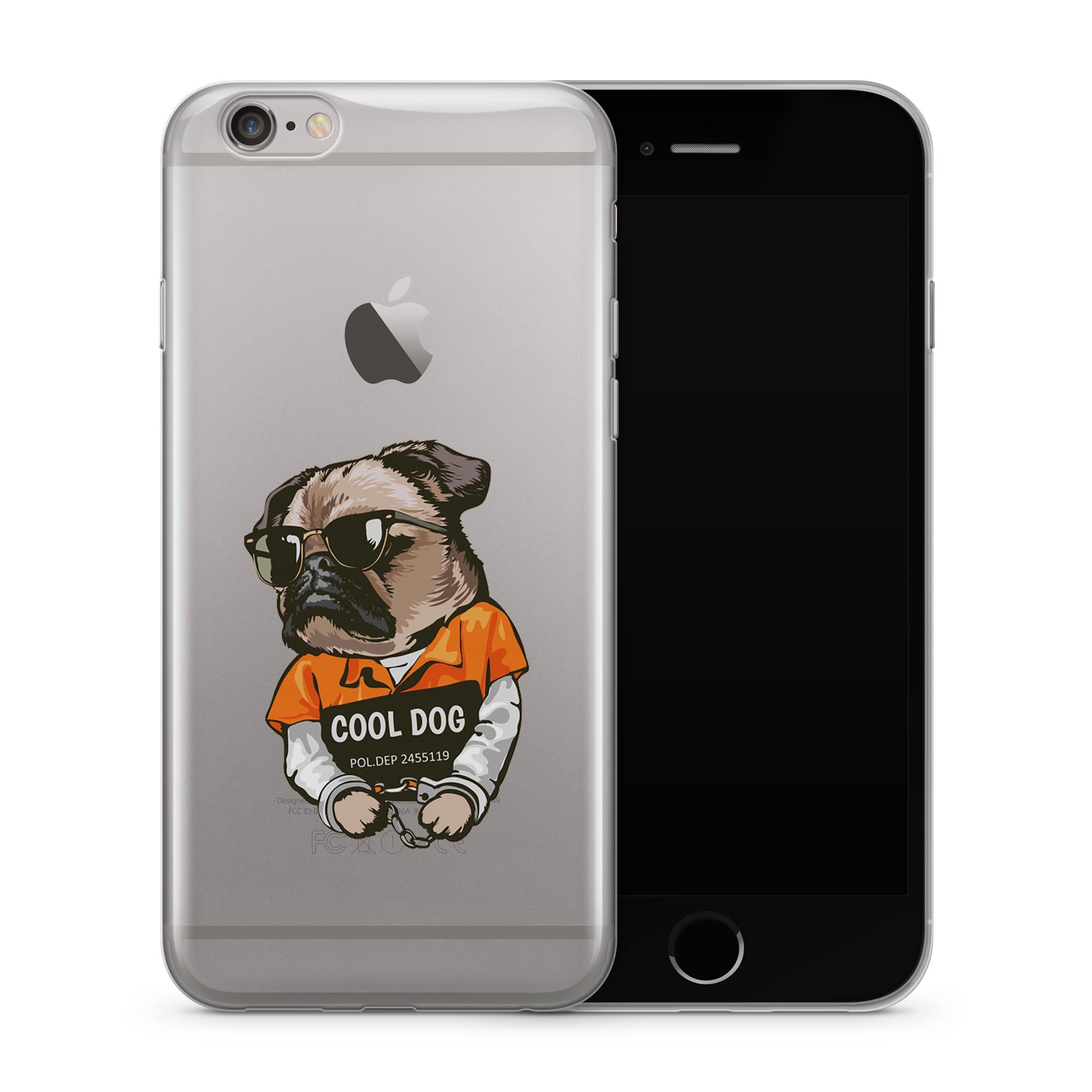 Image of Apfelkiste - iPhone 6 / 6S Gummi Schutzhülle Cool Dog - Transparent bei Apfelkiste.ch
