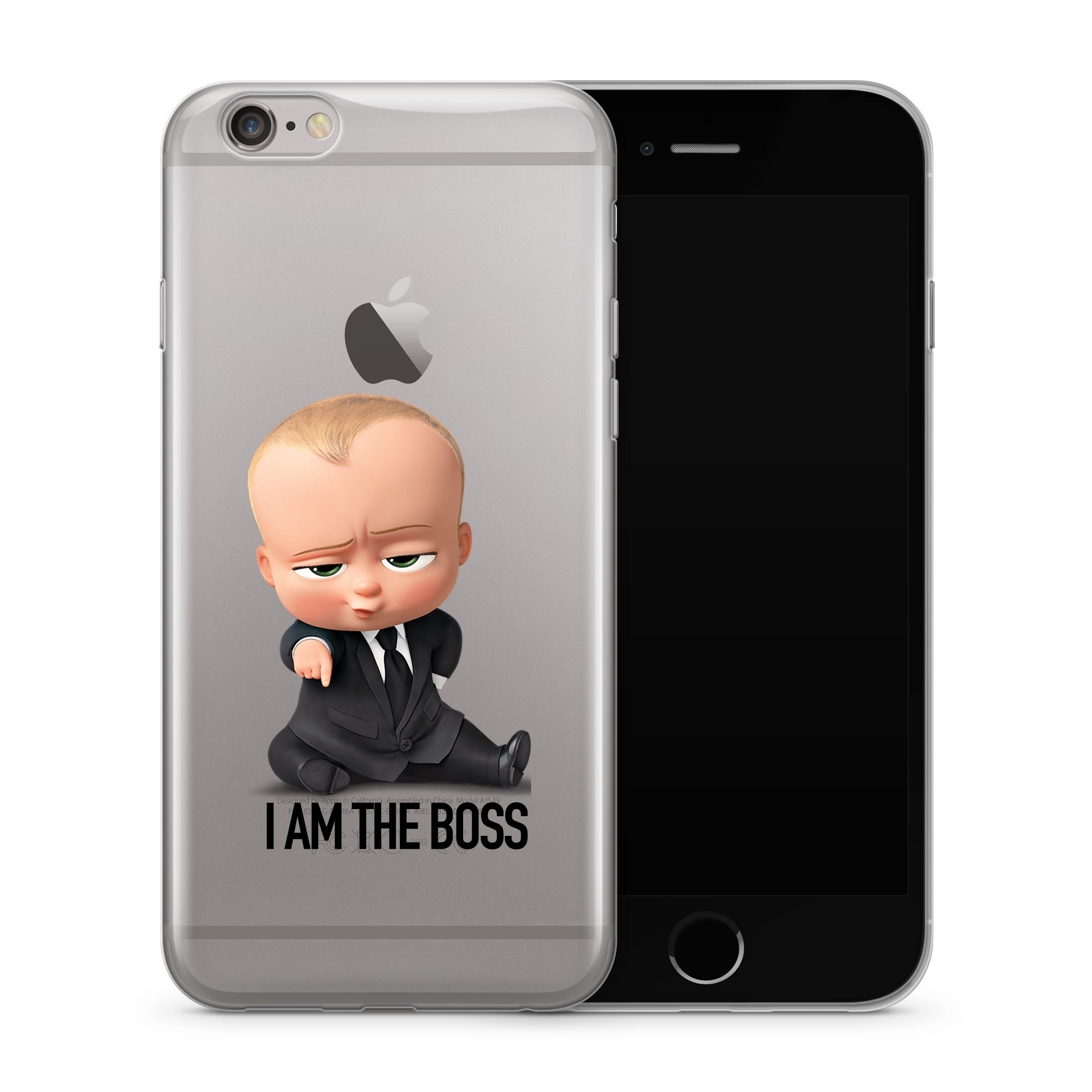 Image of Apfelkiste - iPhone 6 / 6S Gummi Schutzhülle I am The Boss - Transparent bei Apfelkiste.ch