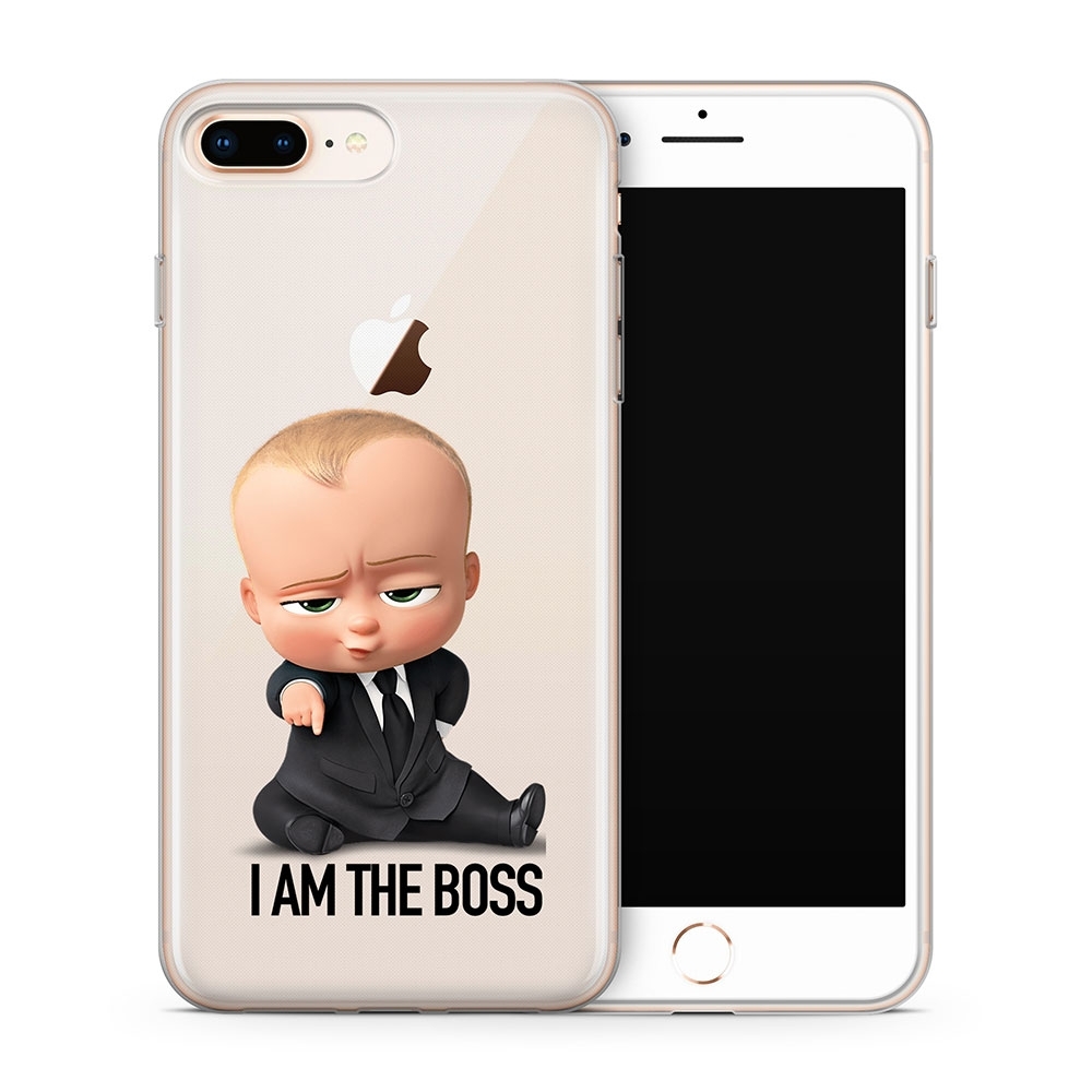 Image of Apfelkiste - iPhone 8 Plus / 7 Plus Gummi Schutzhülle I am The Boss - Transparent bei Apfelkiste.ch
